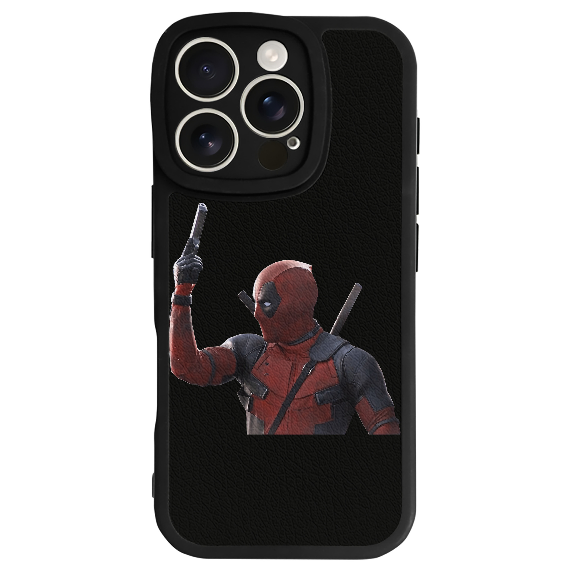 （画像用） Deadpool デッドプール 【iPhone 16シリーズ対応】シリコンスマホケース（レザー調） 材質：シリコン